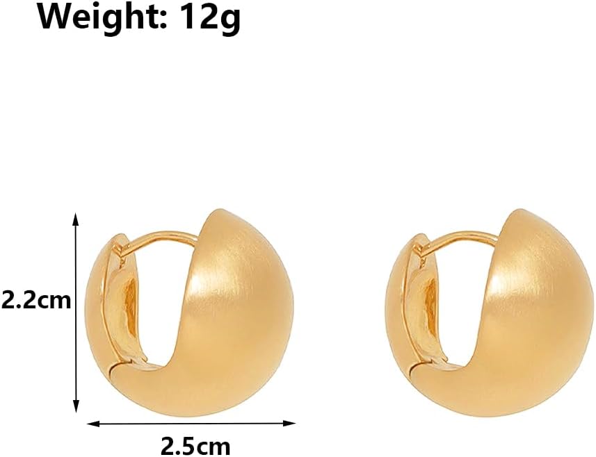 Vintage Gold Half Ball Stud Earrings for Women Fashion Silver Half Round Earrings Brushed Button Earrings Party Jewelry Accessories - Image 3