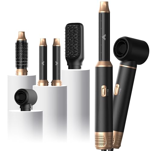UKliss 5 in 1 Hair Styler & Blow Dryer Brush, Upgraded Detachable Hair Dryer Brush with Negative...