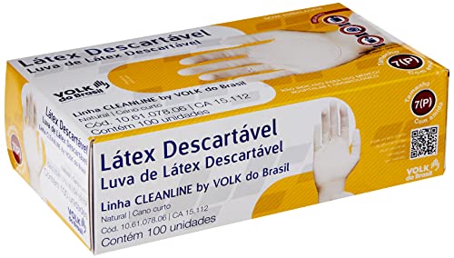 Volk Luva Latex P C/Po 100Un, Volk