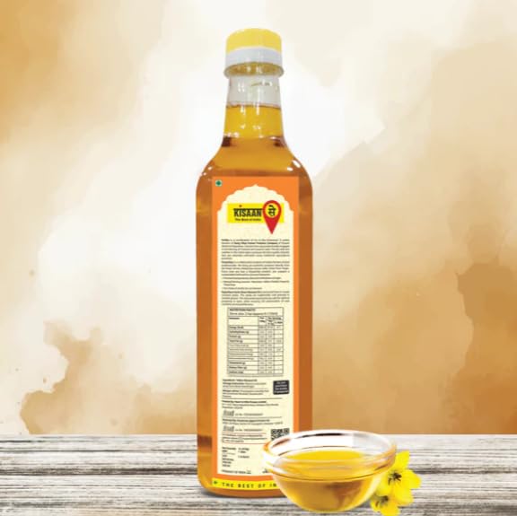 Image of KisaanSay Cold Pressed Groundnut Oil, Pure and Unrefined, 1L Kolhu /Kacchi Ghani /Mara Chekku /Ganuga,Naturally Cholesterol Free, Natural Cooking Oil, Chemical Free (1)