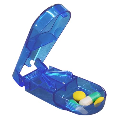 Coupe Comprimé,Coupe Medicaments Pour Couper Et Écraser Petits Et Gros Cachets,Séparateur De Pilules De Voyage Portable,Petit Coupe-pilule Avec Rangement Pour La Maison,les Voyages Et L