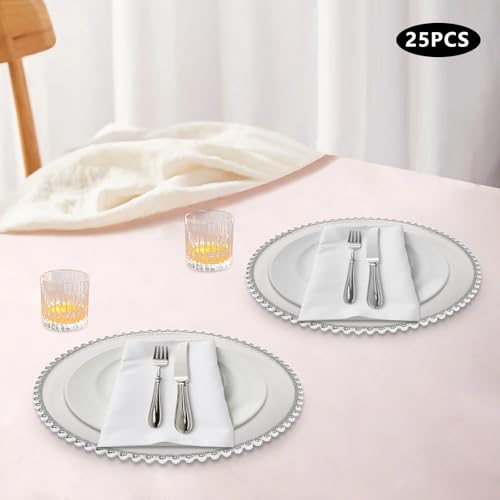 Platos Decorativos Redondos Transparente 12.6" 25 Pzas miniatura 3