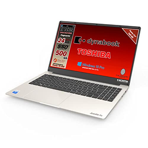 Dynabook Toshiba Satellite Pro Notebook, Intel 6305, 24GB RAM, 500GB SSD, 15.6" Full HD, Web HD, lan, Wifi 6, 3 USBb, Fingerprint, Win 10 Pro, Office Pro, Verwendung, Gar. Italien