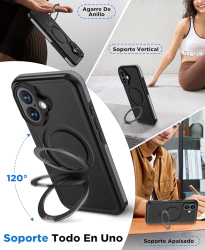 Funda acuática iPhone 16 para deportes extremos y aventura con imán Beeasy 5