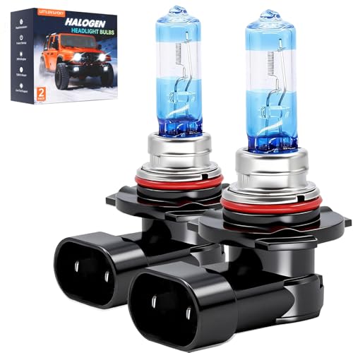 littlelucky 9005/HB3 Halogen Bulbs, 3800k Warm White Light, 300% Brighter,