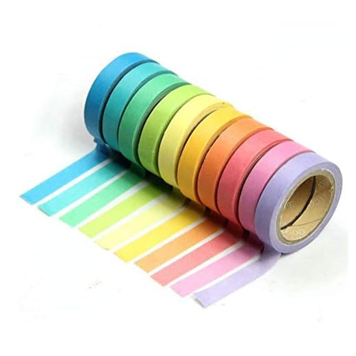 ZARRS Washi Tape,10 Rollos de Cinta Adhesiva Decorativa Masking Tape Set para Scrapbooking DIY Craft 8mm 5M Muticolours