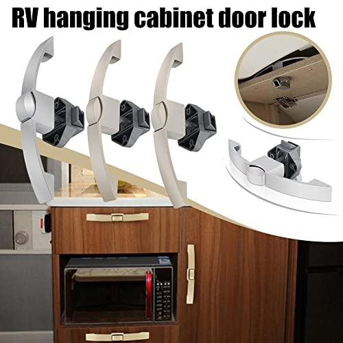 Encell Cupboard Knob Latch Lock for RV Camper Trailer Motorhome Caravan Boat,Chrome,160mm