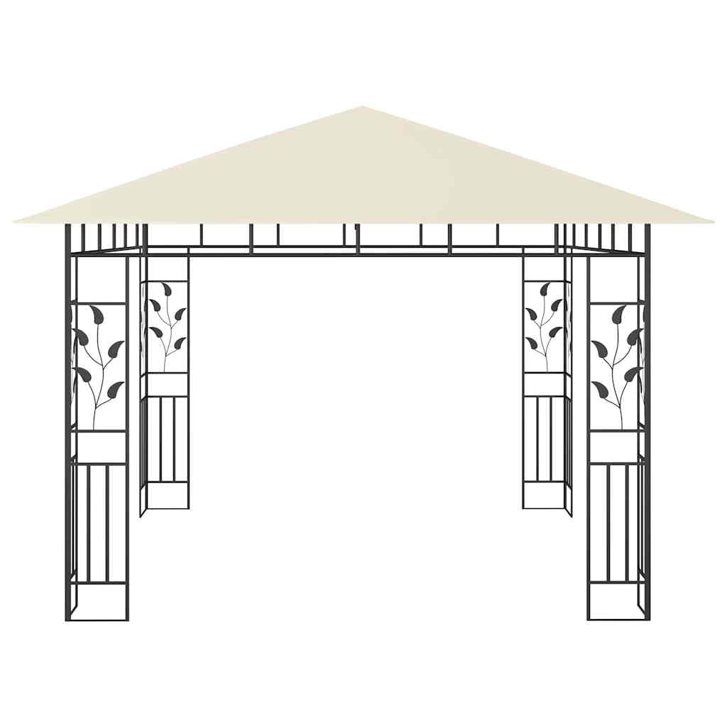 Carpa de acero para fiestas (3 x 3 m), color crema