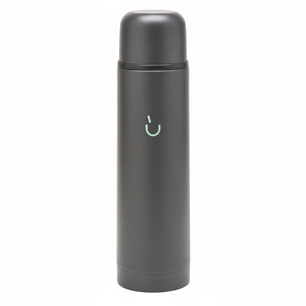 BALIBETOV Set Completo Yerba Mate - Zucca Mate Moderna, Thermos, Bombilla e Spazzola per la Pulizia Inclusi - Tutto in Acciaio Inossidabile 304 18/8 di Qualità Premium (Grigio)