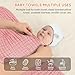 MIGIOL Muslin Hooded Baby Towels 100% Cotton ，Super Soft Muslin Baby Bath Towel - 32 x 32 Inches, Suitable for Newborn and Young Children up to 3 Years Old. (Light Pink & Dark Pink)