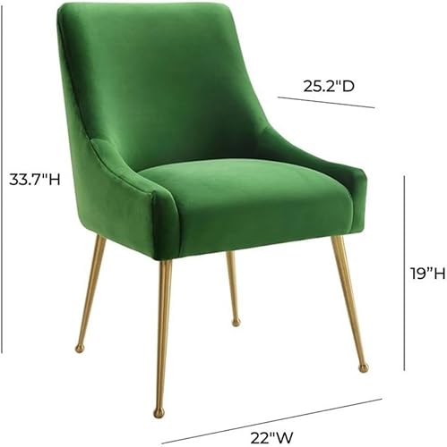 Miniatura 23 de TOV Furniture The Beatrix Collection - Silla auxiliar tapizada de terciopelo, estilo moderno, color azul marino marino,Negro