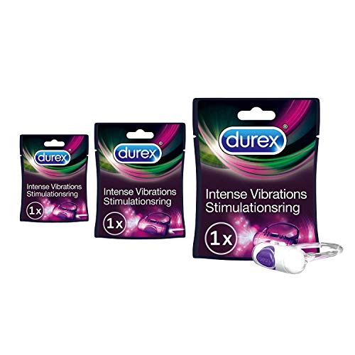 Stimulationsring 3er Set für Sie und Ihn, angenehm weicher Vibratorring zur Stimulation im Intimbereich, 3 Stück Durex Intense Vibrations Stimulationsring