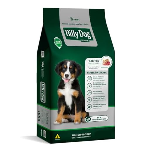 Ração Billy Dog Filhotes Refeição Diaria, Sabor Carne, 10,1Kg