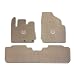 Cadillac SRX 3 Pc (2 Fronts / Rear Runner) Tan (Beige) Custom Fit Carpet Floor Mat Set with Cadillac Crest Logo on fronts - Fits 2010 11 12 13 14 15