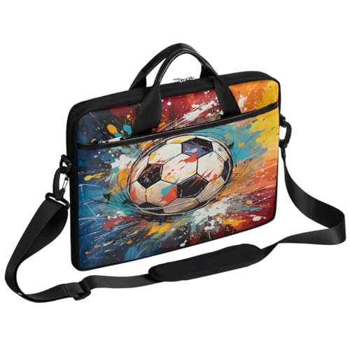 Bolso portátil Vintage con patrón balón de fútbol 15 pulgadas