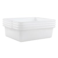 Vista 7 de Paquete de 4 cajas de 25 L para autobuses comerciales, caja de almacenamiento, color blanco