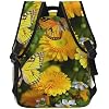 Casual Backpack for Women Men Butterfly and Yellow Daisies Lightweight Daypack Laptop Bag for Travel Hiking