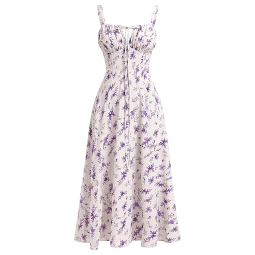 Sommerkleider Damen Leicht Und Luftig Maxikleider Sommer Boho Kleid Sexy Elegant Sommerkleid Lang Ärmellos Trägerkleid Maxi Casual Strandkleid...