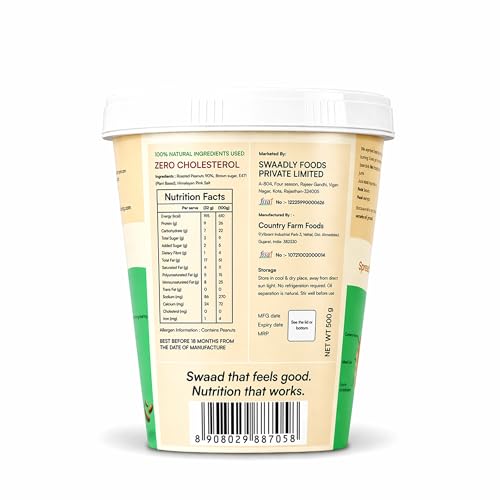 Swaadly Store Swaadly Classic Original Peanut Butter 500g - Image 4