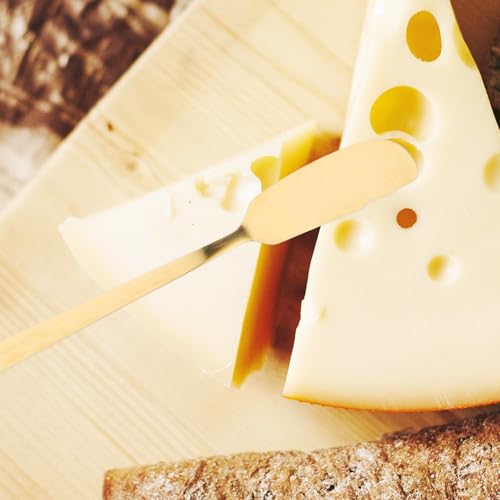 Juego de utensilios para queso dorado en acero inoxidable para cenas con amigos 6
