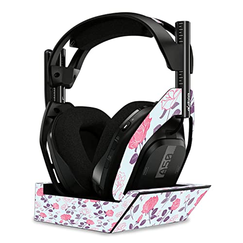 Image of MightySkins Glossy Glitter Skin Compatible with Astro A50 Wireless Headphones + Base Station (Gen 4) - Vintage Floral | Protective, Durable High-Gloss Glitter Finish | Easy to Apply | Made in The USA