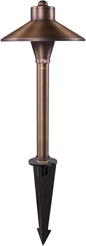 Miniatura 2 de VOLT Mini luz de camino de latón de 12 V (pantalla de 7 pulgadas, 15 pulgadas de alto) con bombilla LED G4 de 3W 2700K