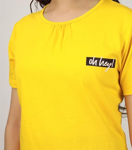 Image of KYDA KIDS Girls White T-Shirt 100% Cotton Antibacterial | Half Sleeve Round Neck | Plain White School Uniform T-Shirt | Soft Breathable Summer Wear Kids