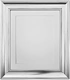  FRAMES BY POST Scandi Cadre Photo Argenté Vintage Encadrement Tableau avec Passe-partout Blanc 45,7 x 30,5 cm pour Image 35,6 x 20,3 cm