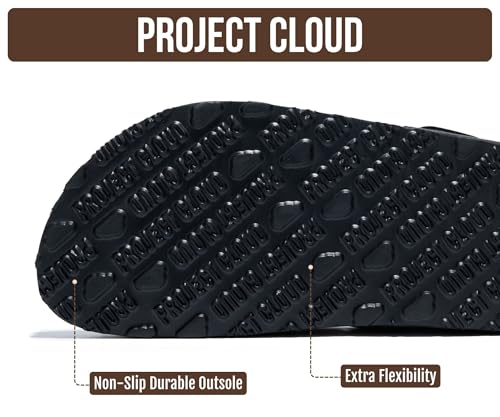 Image of Project Cloud Womens Sandals 100% Genuine Leather Thong Sandals for Women - Memory Foam Insole Women Sandals - Non-Slip Flip Flops for Women - Lightweight Sandals Women Footwear 2026