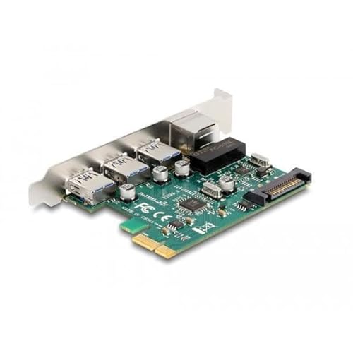 Delock Pci Express X1 Carta A 3 X Usb 5 Gbps Typ-A Connettore Femmina + 1 X Gigabit Lan