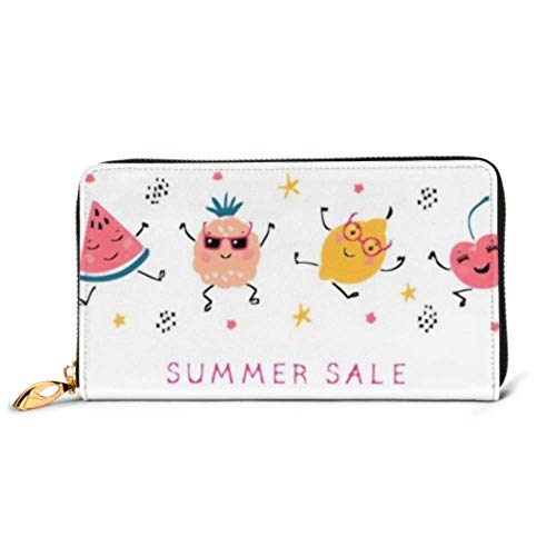 Preisvergleich Produktbild JHGFG Mode Handtasche Reißverschluss Brieftasche Sommer Sale Banner Cartoon Doodle Lustige Telefon Clutch Geldbörse Abendkupplung Blocking Leder Brieftasche Multi Card Organisieren