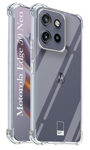 Image of Jkobi Shockproof Crystal-Clear Back Cover for Motorola Moto Edge 50 Neo (Anti Yellow Case | Drop & Camera Protection | Hard Polycarbonate)