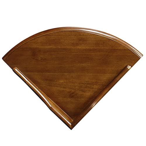 Leick Home 9016 One Corner Accent Table With Drawer And Lower Display Shelf, Pecan #TOP7