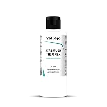 Vallejo Diluente per Aerografo 200 Ml, Diluente per Pitture Acriliche, Ottimizza il Colore senza Perdere Qualità, Ideale per Modellismo e Arte