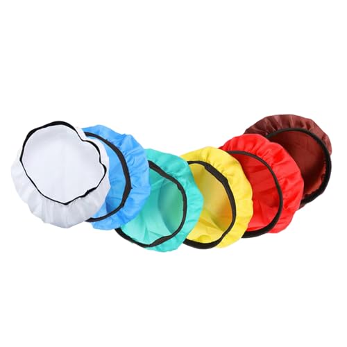 EDNEY 6 Pack 7 Inches/ 18 cm Standard Diffuser Lamp Cover, Cloth Diffuser Light Sock Lampshade Reflector for Studio Strobe Reflector(6 Colors)