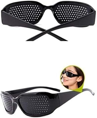 2019 Black Unisex Vision Care Pin Eye Small hole Eyeglasses hole Glasses Eye Exercise Eyesight Improve Plastic Natural Healing