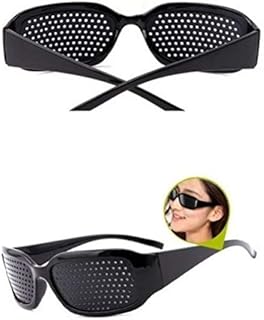 2019 Black Unisex Vision Care Pin Eye Small hole Eyeglasses hole Glasses Eye Exercise Eyesight Improve Plastic Natural Healing