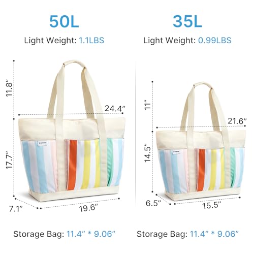 G4Free Rainbow Stripe Beach Bag