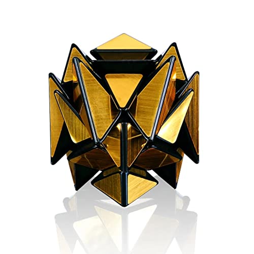 Gold Infinity Cubes Fidget Toy, 3 X 3 Fidget Cubes Stress And Anxiety Relief Toys, Brain Teasing Toy, Relaxing Hand-Held For Kids And Adults For Add/Adhd/Ocd #TOP3