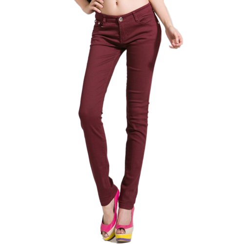 Hee Grand Jean skinny pour femme - Rouge - M