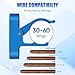 Kingson Magnetic Golf Holder Clip for Golf Cart Aluminum Alloy Stand Clip Hold 30-60 Rings Golf Gifts for Golfers (Bleu)