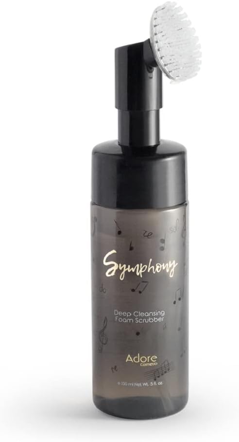 Symphony Deep Cleansing Foam Scrubber | Facial Cleanser with Soft Facial Cleansing Brush