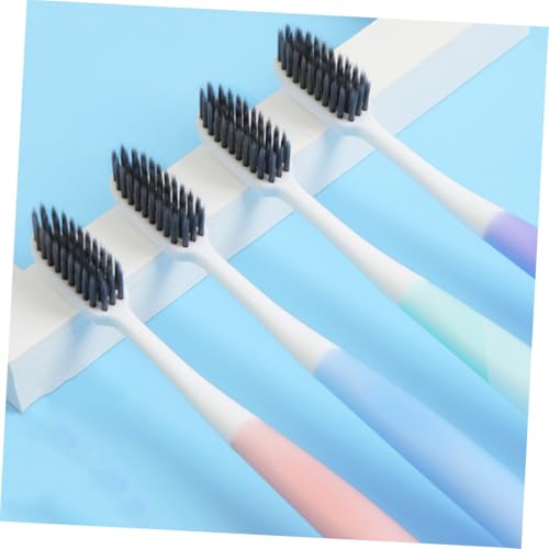 Veemoon 8stücke Bambuskohle-nano-zahnbürste Mit Pp-borsten Umweltfreundlich Für Damen Und Herren Natürlicher Griff Kaffee Und Teeverfärbungen Entfernen Zahnfleischschutz – Bild 5