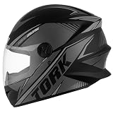 Capacete Moto Fechado R8 Preto/Prata Tam. 62