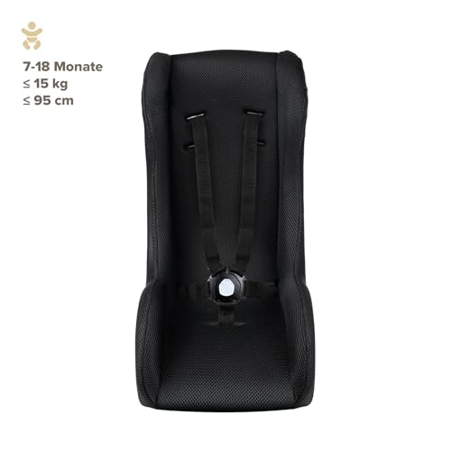 POLISPORT 8015000019 – Mini Pelican Allwetter-Babysitzverkleinerer mit 5-Punkt-Gurt für Anhänger, Kinderwagen, Sicher und Kompatibel für Kinder von 7 bis 18 Monaten, Schwarz