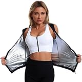 Sauna Vest for Women Weight Loss,Sauna Suit Sweat Waist Trimmer for Working Out,Body Shaper for Women with Zipper