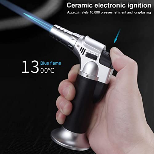Maçarico Isqueiro | Isqueiro Tocha De Cozinha,Tocha de comida com chama continuamente ajustável e tr