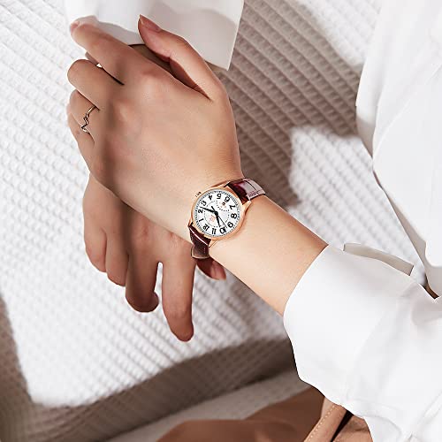 Shengke K0150L Sk Classic Business Women Watches With Stainless Steel Band And Genuine Leather Elegant Ladies Calendar Watch thumb #6