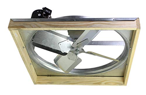 Cool Attic CX24BD2SPD Belt Drive 2-Speed Whole House Attic Fan with Shutter, 24 Inch - Thumbnail 4