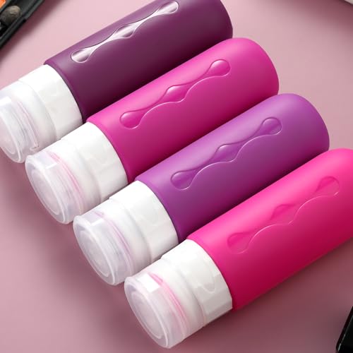 Image of Gemice Travel Bottles for Toiletries Tsa Approved Size Containers BPA Free Leak Proof Tubs Refillable Liquid Accessories Cometic Shampoo and Lotion Soap